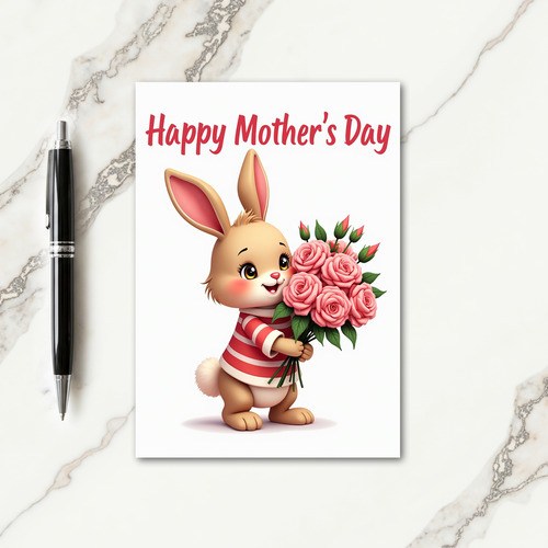 Rose Bouquet Mothers Day Card