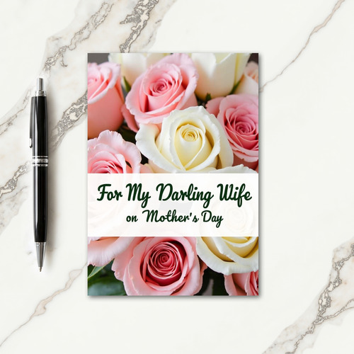 Rose Bouquet Wife Mothers Day Card