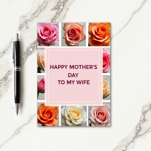 Rose Collage Mothers Day Card