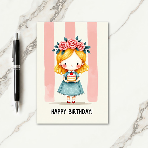 Rose Crown Birthday Card