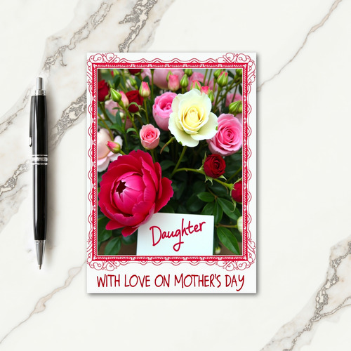 Rose Daughters Mothers Day Card