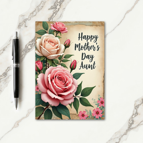 Rose Design Mothers Day Card