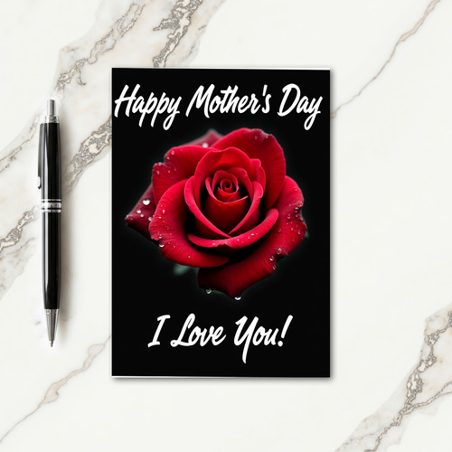 Rose Dew Drops Mothers Day Card