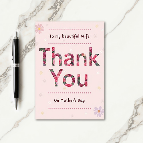 Rose Filled Thanks Mothers Day Card