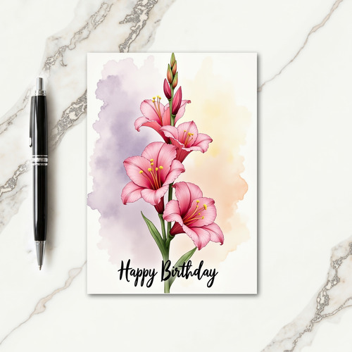 Rose Floral Birthday Card