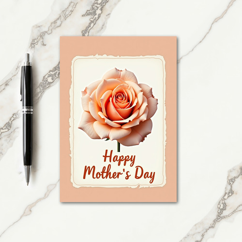 Rose For My Wife Mothers Day Card