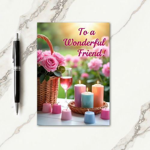 Rose Friend Celebration Card