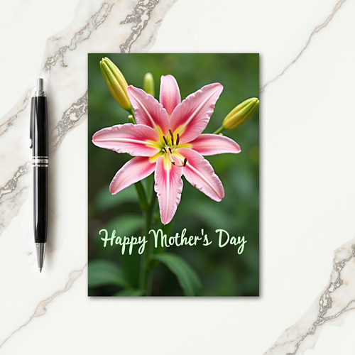 Rose Fuchsia Mothers Day Card