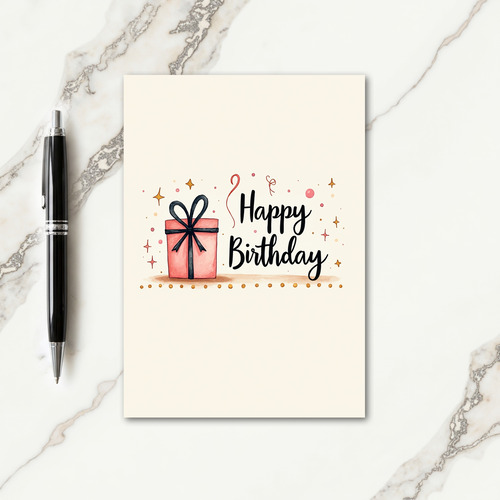 Rose Gift Birthday Card