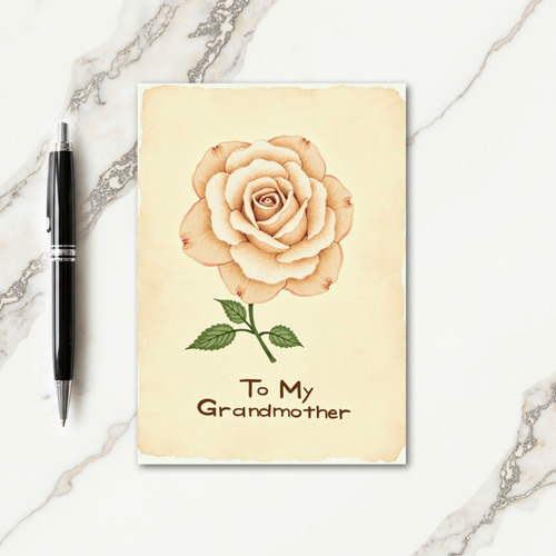 Rose Gold Grandmothers Day Card