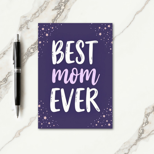 Rose Gold Mom Stars Card