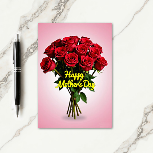 Rose Gradient Floral Card