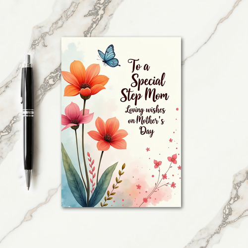 Rose Gradient Mothers Day Card