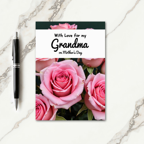 Rose Grandma Mothers Day Card