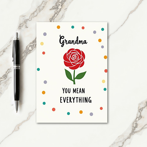 Rose Grandmas Loving Day Card