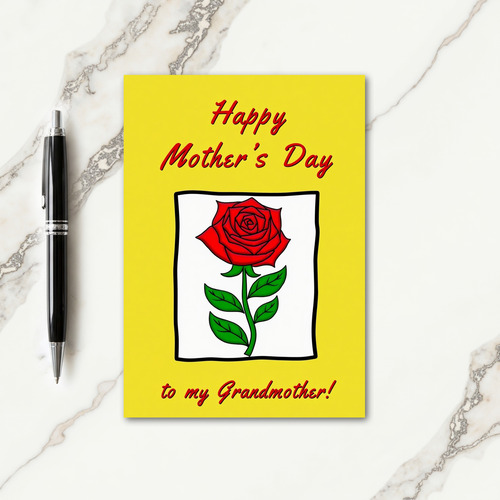 Rose Graphic Mothers Day Card