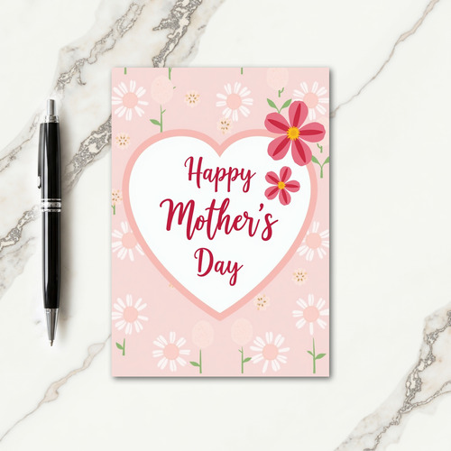 Rose Heart Mothers Card