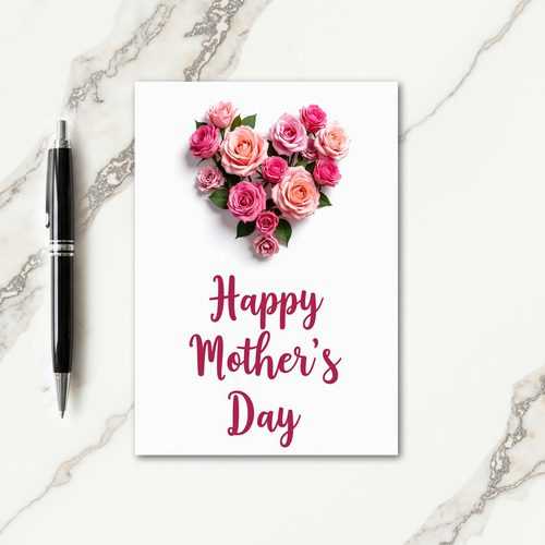 Rose Heart Sweet Mothers Day Card