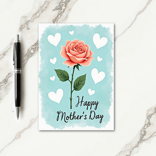 Rose Hearts Mothers Day Love Card