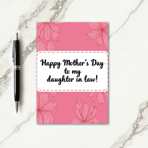 Rose Hue Mothers Day Family Card