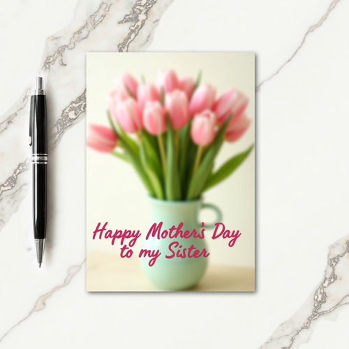 Rose Hue Mothers Day Scene Card