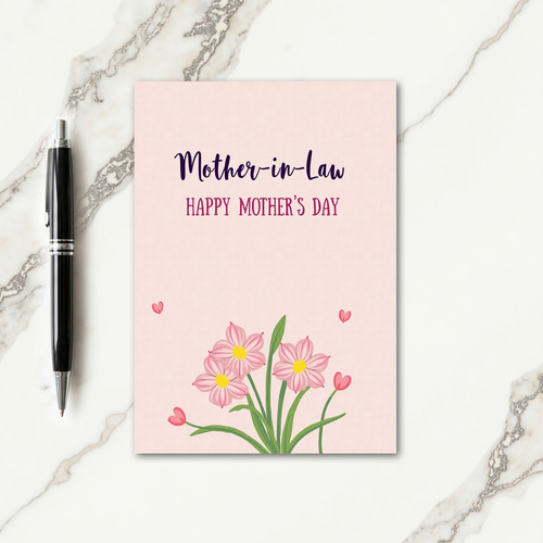 Rose Hued Mothers Day Wish Card