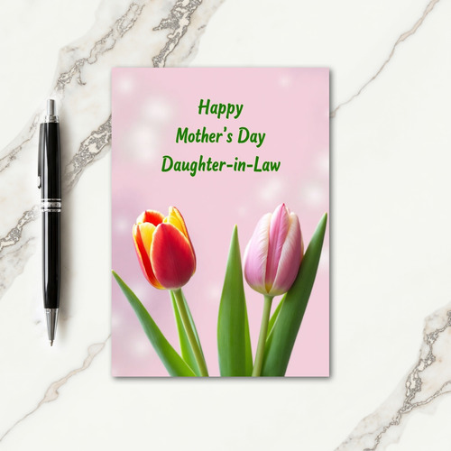 Rose Hued Mothers Day Wishes Card