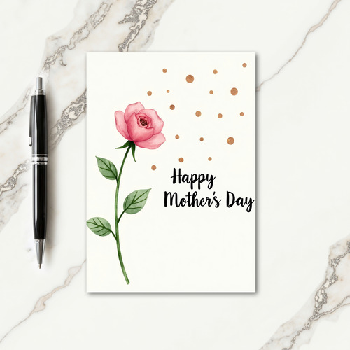 Rose Illustration Mothers Day Card