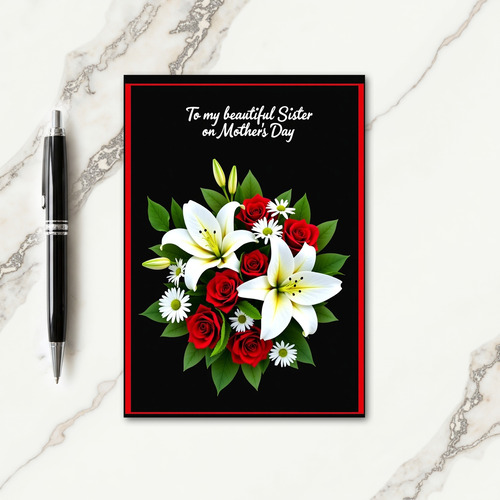 Rose Lily Mothers Day Card