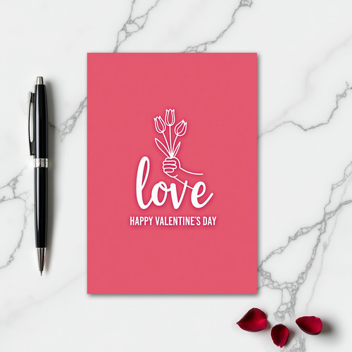 Rose Love Minimalist Card