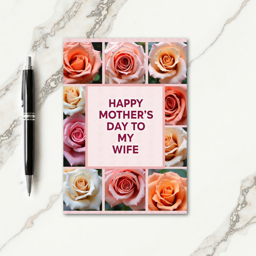 Rose Mosaic Mothers Day Card