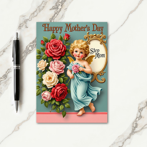 Rose Mothers Day Angel Card