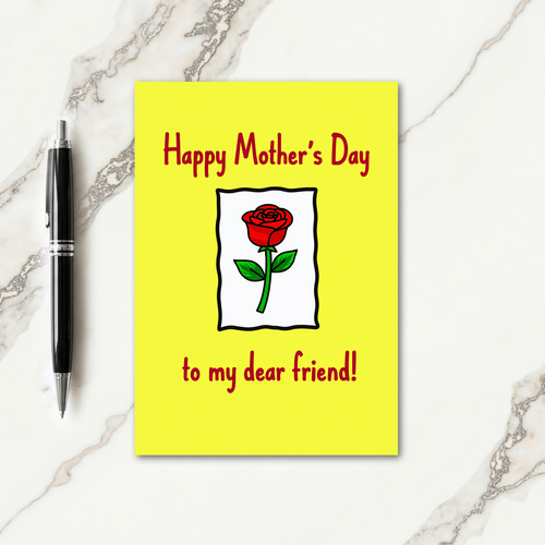 Rose Mothers Day Friend Card