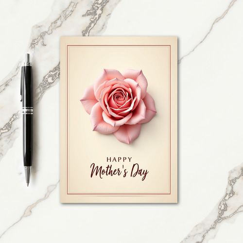 Rose Mothers Day Illustration Card