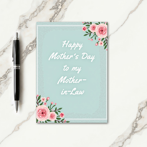 Rose Mothers Day In Law Card