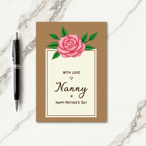 Rose Nanny Sweet Mothers Day Card