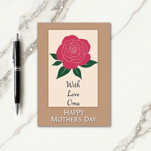 Rose Oma Mothers Day Card