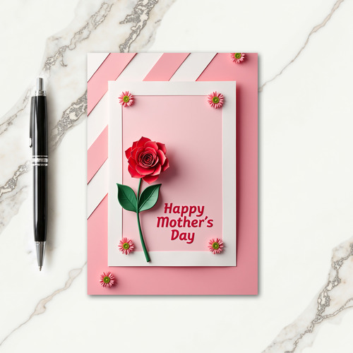 Rose Papercraft Mothers Day Card