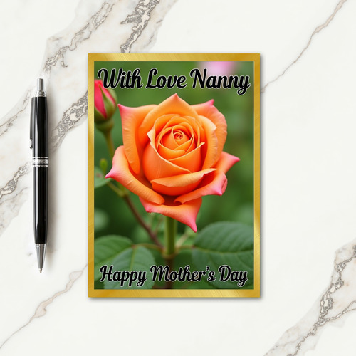 Rose Peach Mothers Day Card