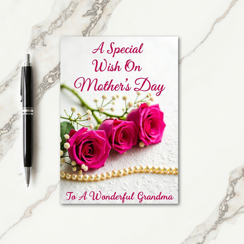 Rose Pearl Mothers Day Card