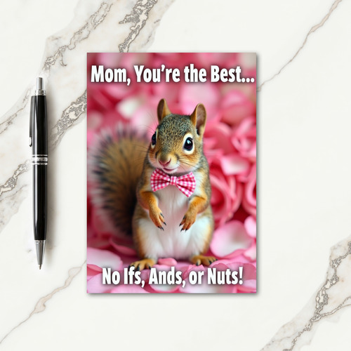 Rose Petal Rodent Mothers Day Card