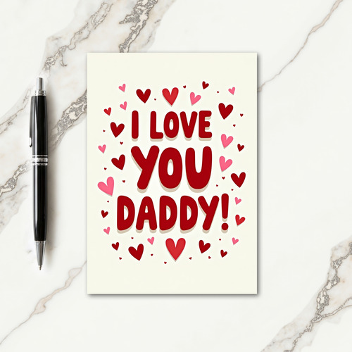 Rose Pink Fathers Day Love Card