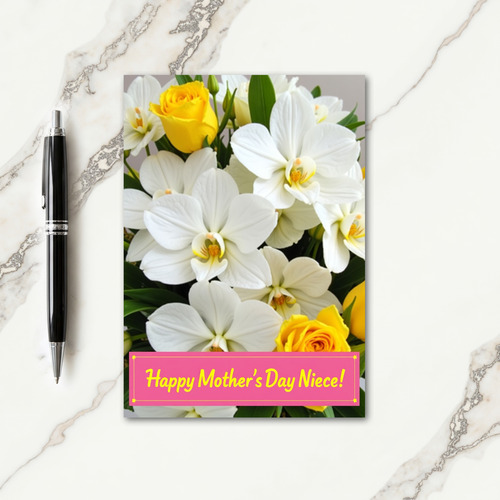 Rose Pink Mothers Day Banner Card