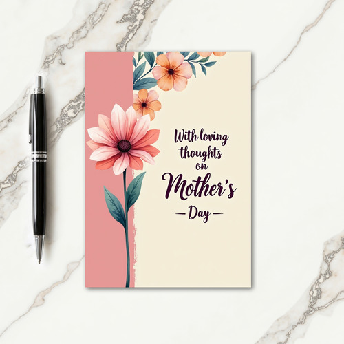 Rose Pink Mothers Day Card