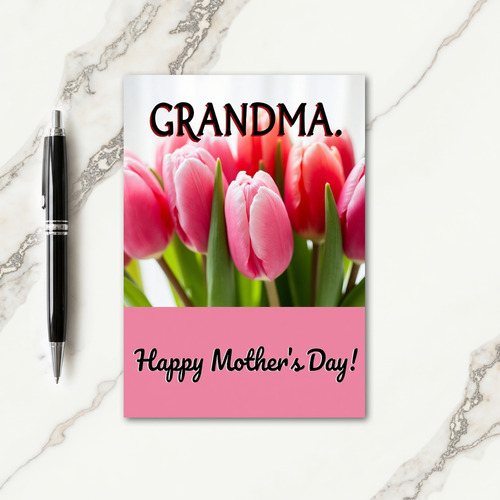 Rose Pink Mothers Day Grandma Card