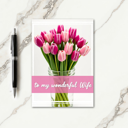 Rose Pink Mothers Day Message Card