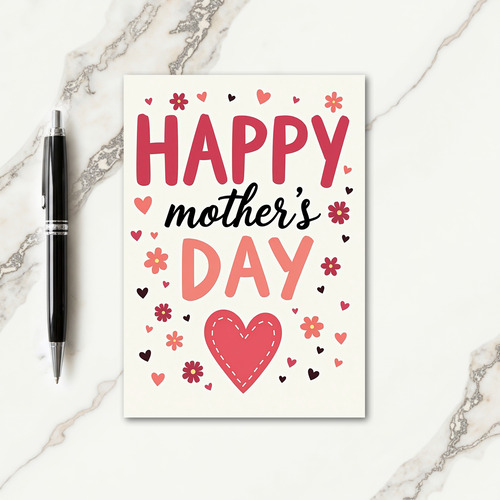 Rose Pink Mothers Love Card