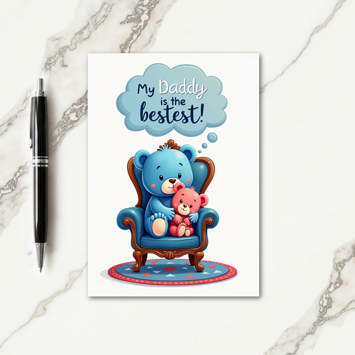 Rose Plush Fathers Day Scene Card