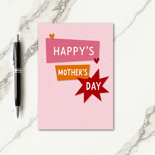 Rose Polka Dot Mothers Day Card