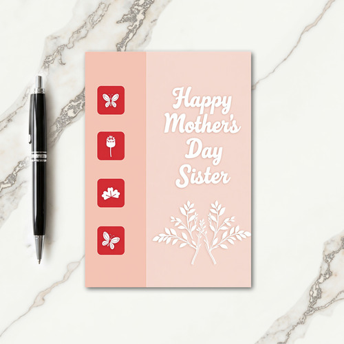 Rose Red Mothers Day Sister Card